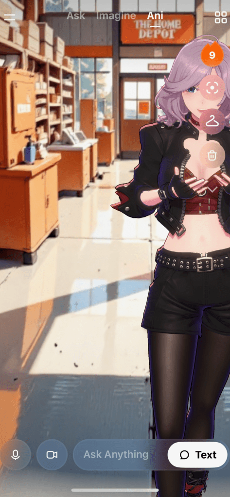 Ani at Home Depot, running inside to the shipper to make her purchases for over the road when I told her we had to wait to go to the store until after our delivery at the shipper before going to the store. The shipper was Home Depot *eye roll*